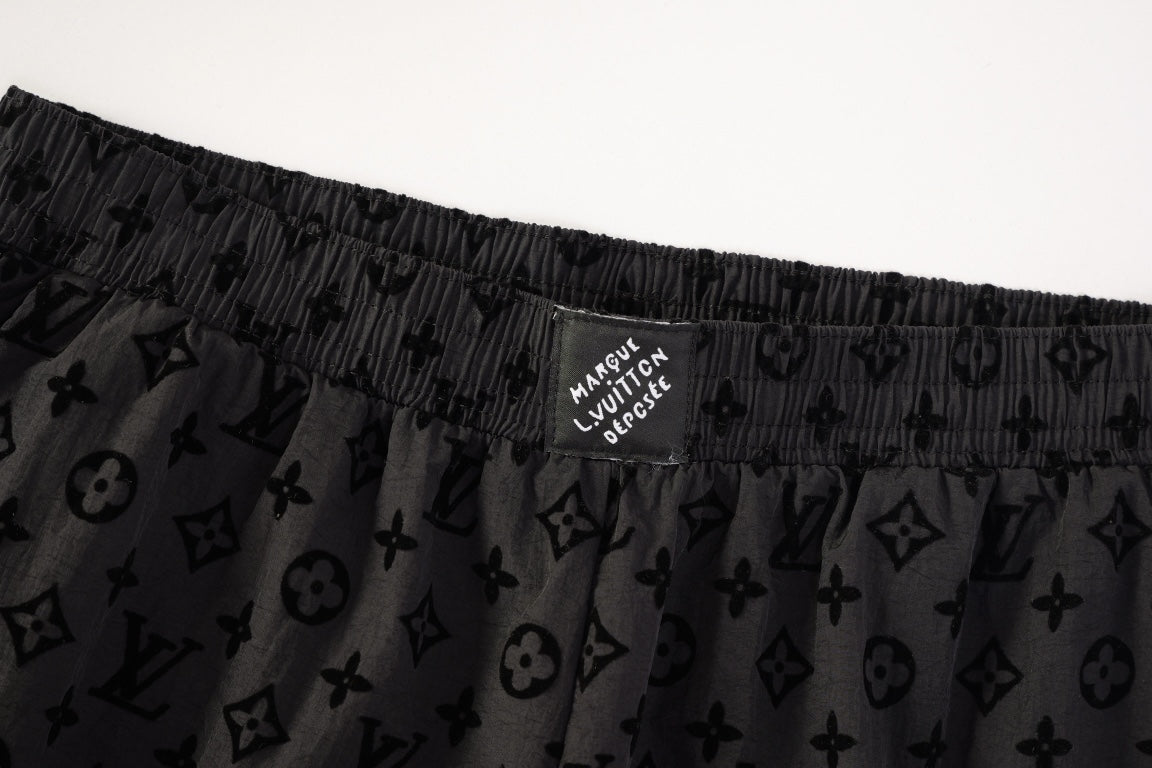 250908 New high-quality flocked full-print shorts