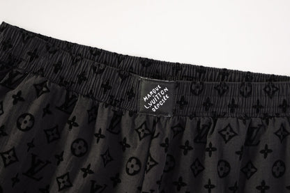 250908 New high-quality flocked full-print shorts