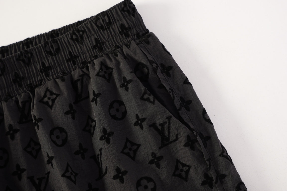 250908 New high-quality flocked full-print shorts