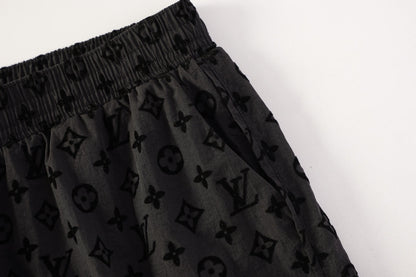250908 New high-quality flocked full-print shorts