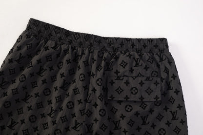 250908 New high-quality flocked full-print shorts