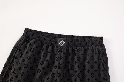 250908 New high-quality flocked full-print shorts