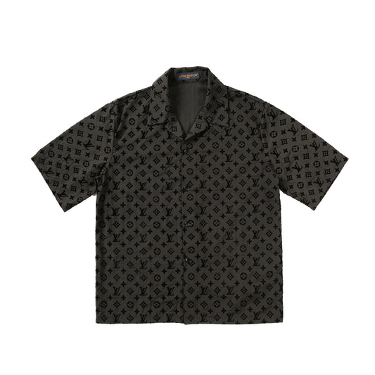 250908 New high-quality flocking full-print shirt