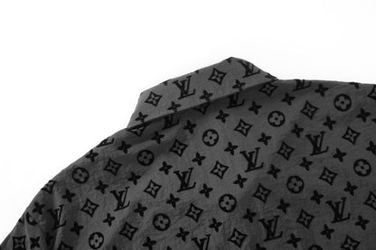 250908 New high-quality flocking full-print shirt