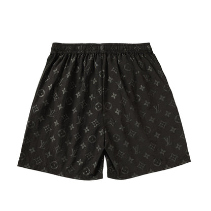 250908 New high-quality corrugated jacquard mulberry silk screen printed shorts