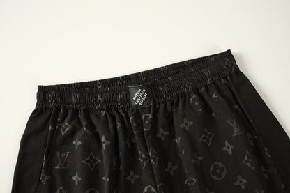 250908 New high-quality corrugated jacquard mulberry silk screen printed shorts