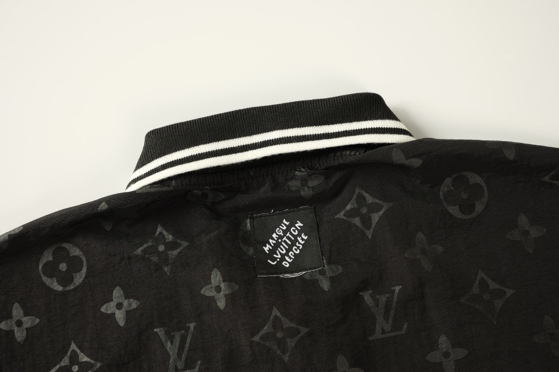 250908 New high-quality, soft, dark-patterned, color-blocking jacquard shirt