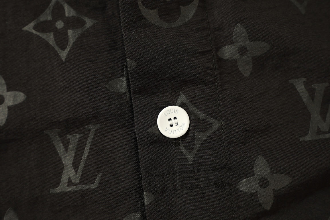 250908 New high-quality, soft, dark-patterned, color-blocking jacquard shirt