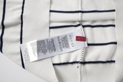 250908 New high-quality soft jacquard striped knitted POLO