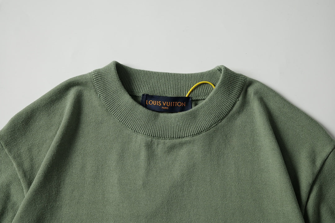 250917 New high-quality fine wool knitted short-sleeved shirt