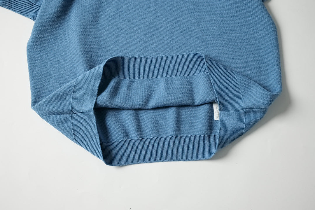 250917 New high-quality fine wool knitted Polo short-sleeved shirt
