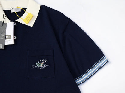 250917 New high-quality cotton blended plain Polo shirt sweater