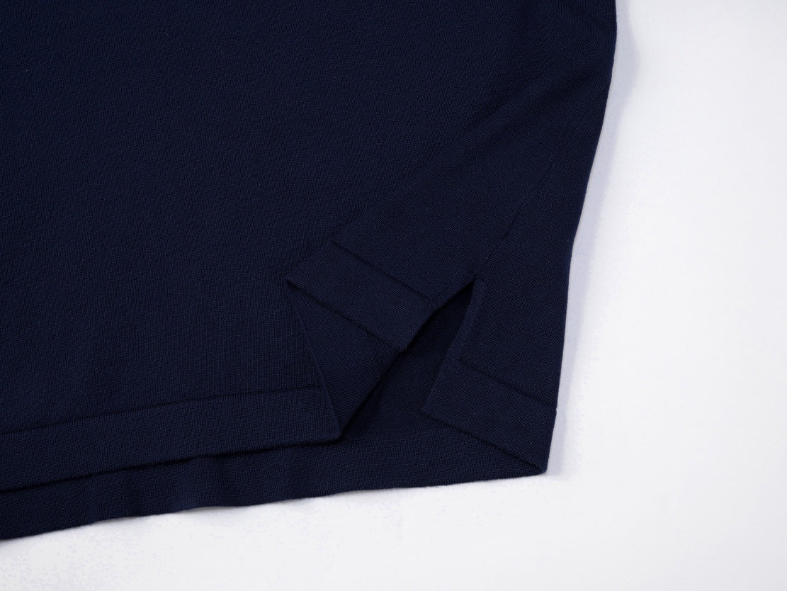 250917 New high-quality cotton blended plain Polo shirt sweater