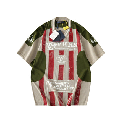 250917 New high-quality knitted short-sleeved jersey show style