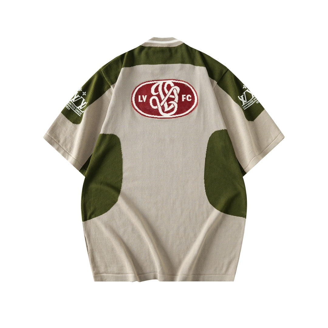 250917 New high-quality knitted short-sleeved jersey show style