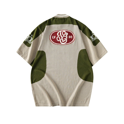 250917 New high-quality knitted short-sleeved jersey show style