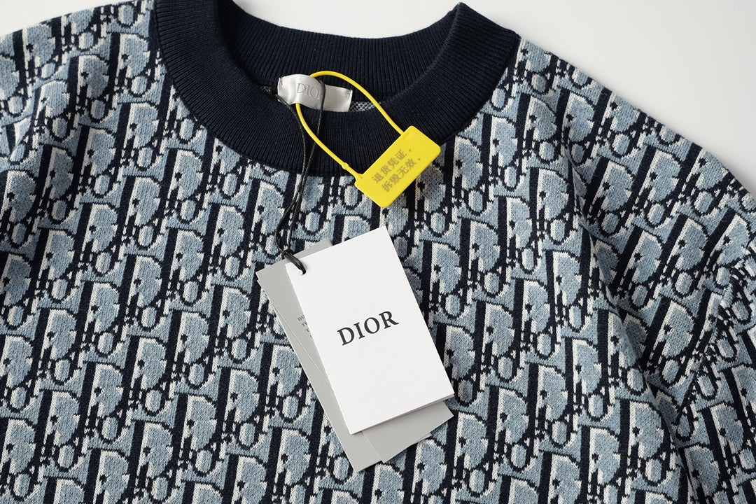 250917 New high-quality wool jacquard knitted short-sleeved shirt