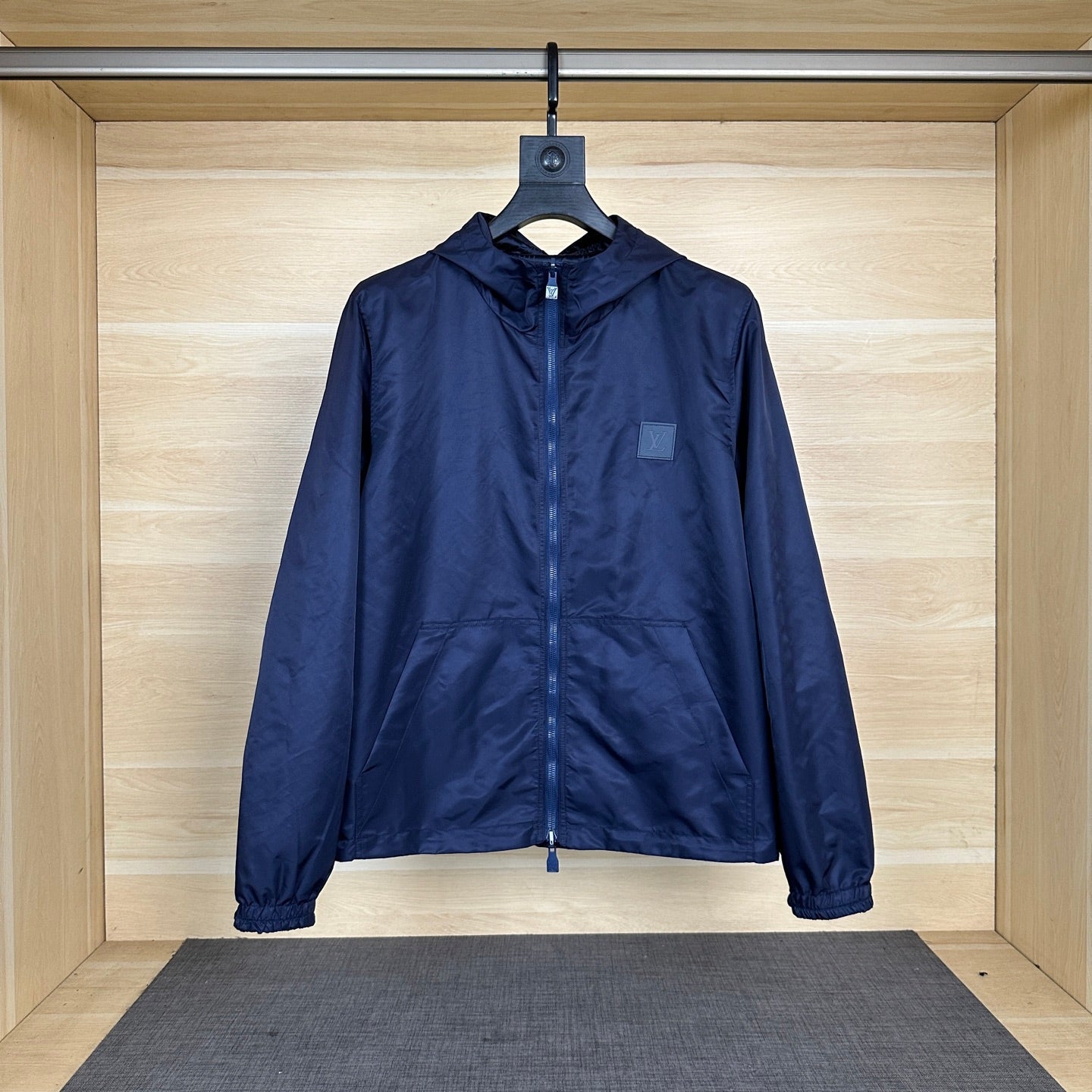 250917 new high-quality checkered jacquard double-sided hooded jacket