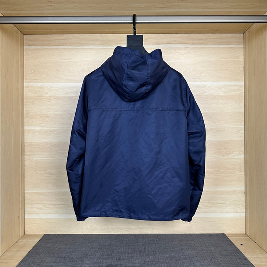 250917 new high-quality checkered jacquard double-sided hooded jacket