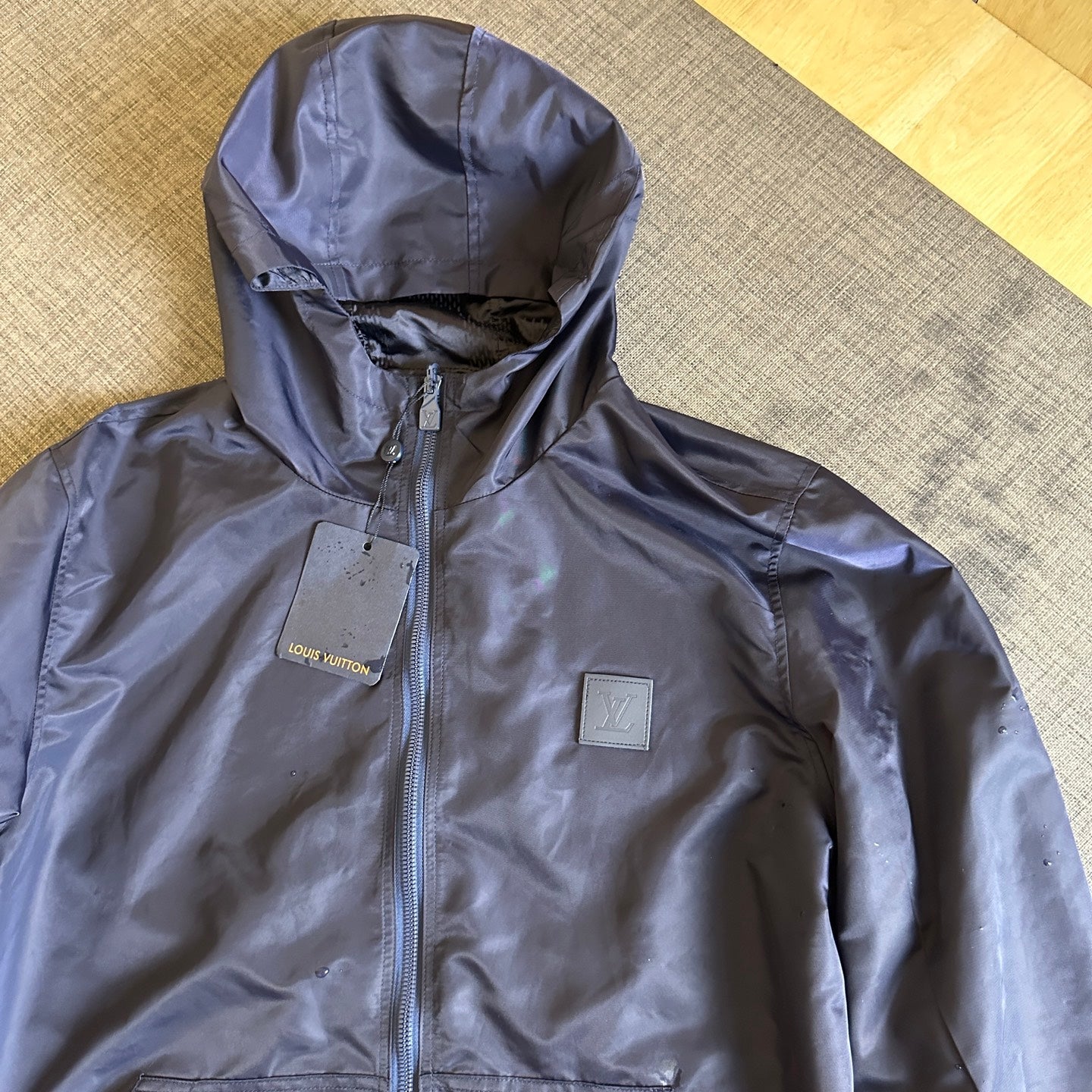 250917 new high-quality checkered jacquard double-sided hooded jacket