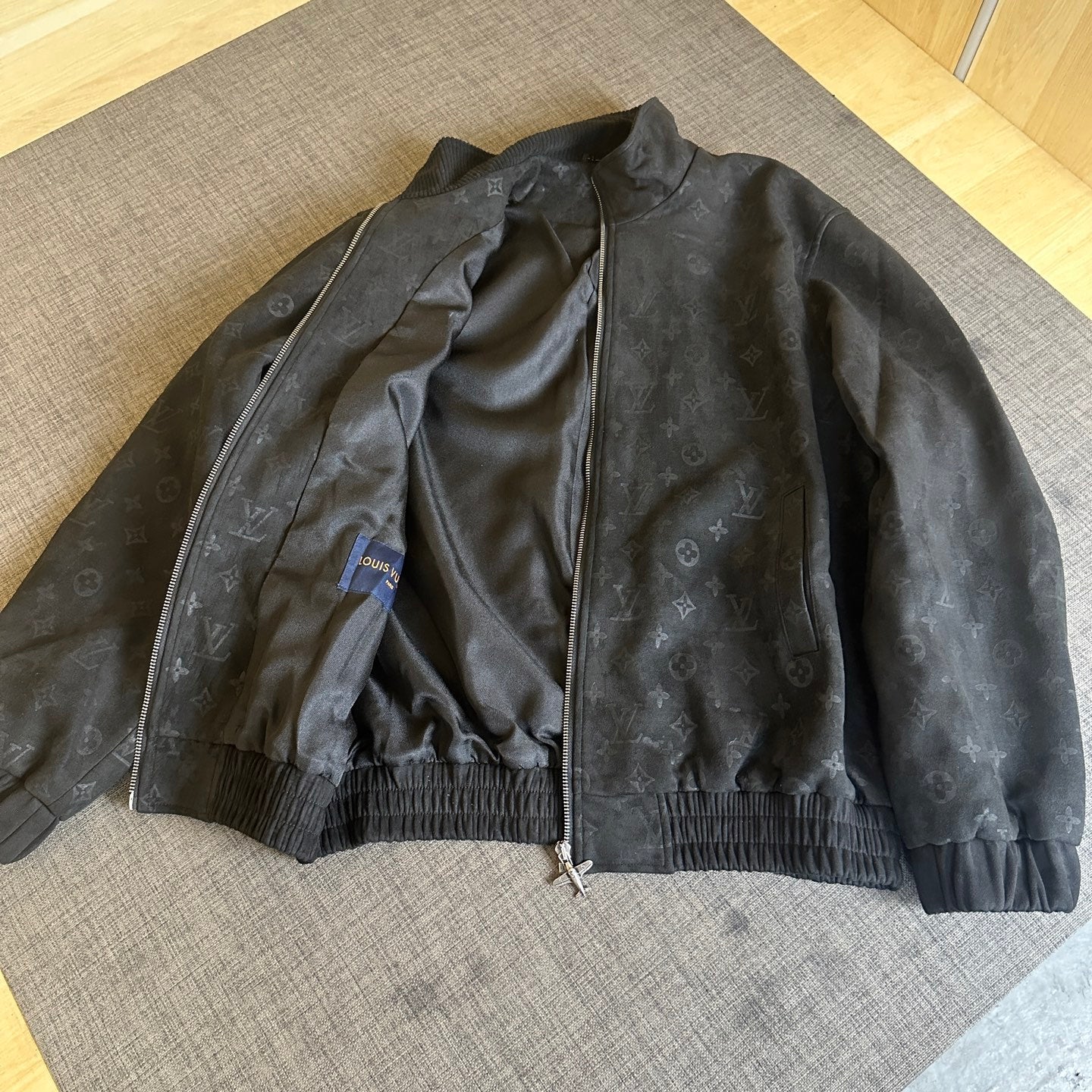 250917 new high-quality suede fleece steel embossed monogram casual jacket