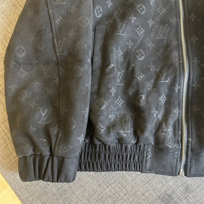 250917 new high-quality suede fleece steel embossed monogram casual jacket