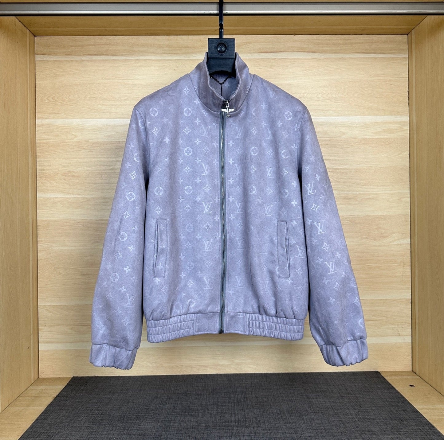 250917 new high-quality suede fleece steel embossed monogram casual jacket
