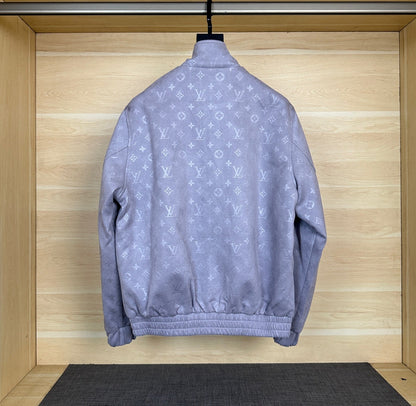 250917 new high-quality suede fleece steel embossed monogram casual jacket