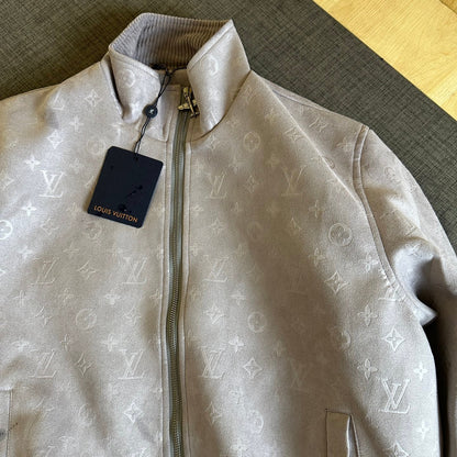 250917 new high-quality suede fleece steel embossed monogram casual jacket