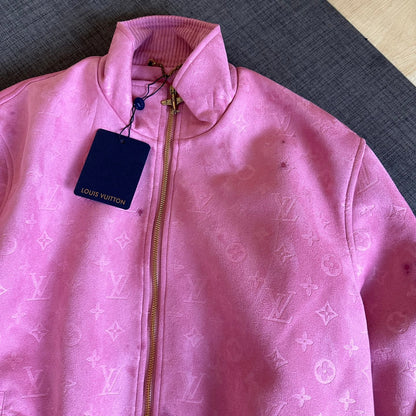 250917 new high-quality suede fleece steel embossed monogram casual jacket