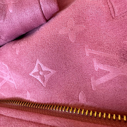 250917 new high-quality suede fleece steel embossed monogram casual jacket
