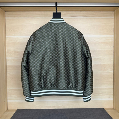 250917 New high-quality custom-woven jacquard fabric baseball jacket