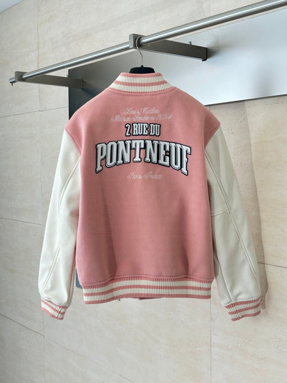 250917 A new high-quality baseball jacket with a front pocket decoration