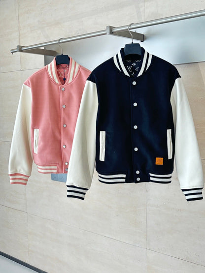 250917 A new high-quality baseball jacket with a front pocket decoration