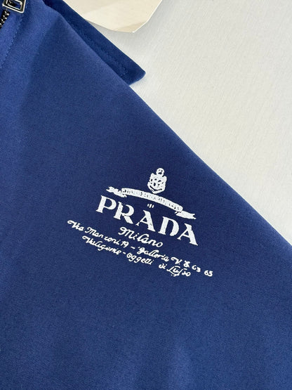 250917 A new high-quality color-blocking printed logo jacket