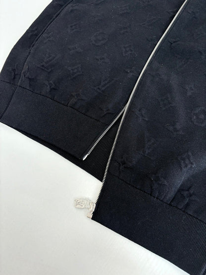 250917 New high-quality embossed stand-up collar knitted coat