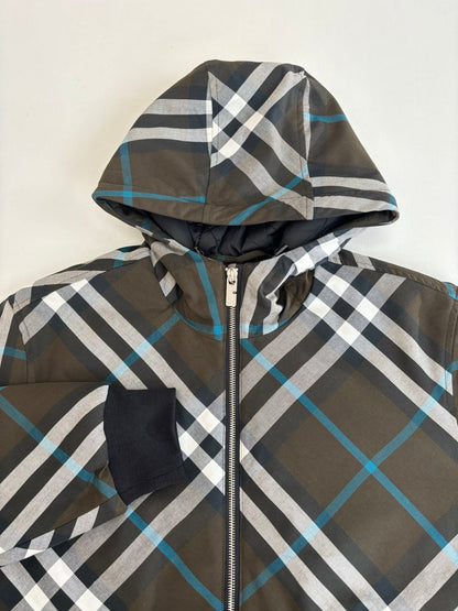 250917 New high-quality checkered hooded zipper cotton jacket
