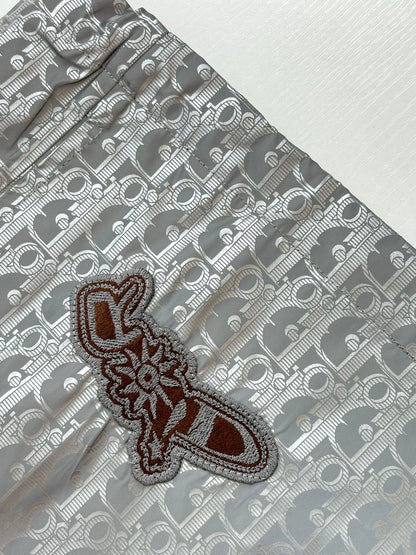 250917 New high-quality printed reflective long-sleeved button-up coat