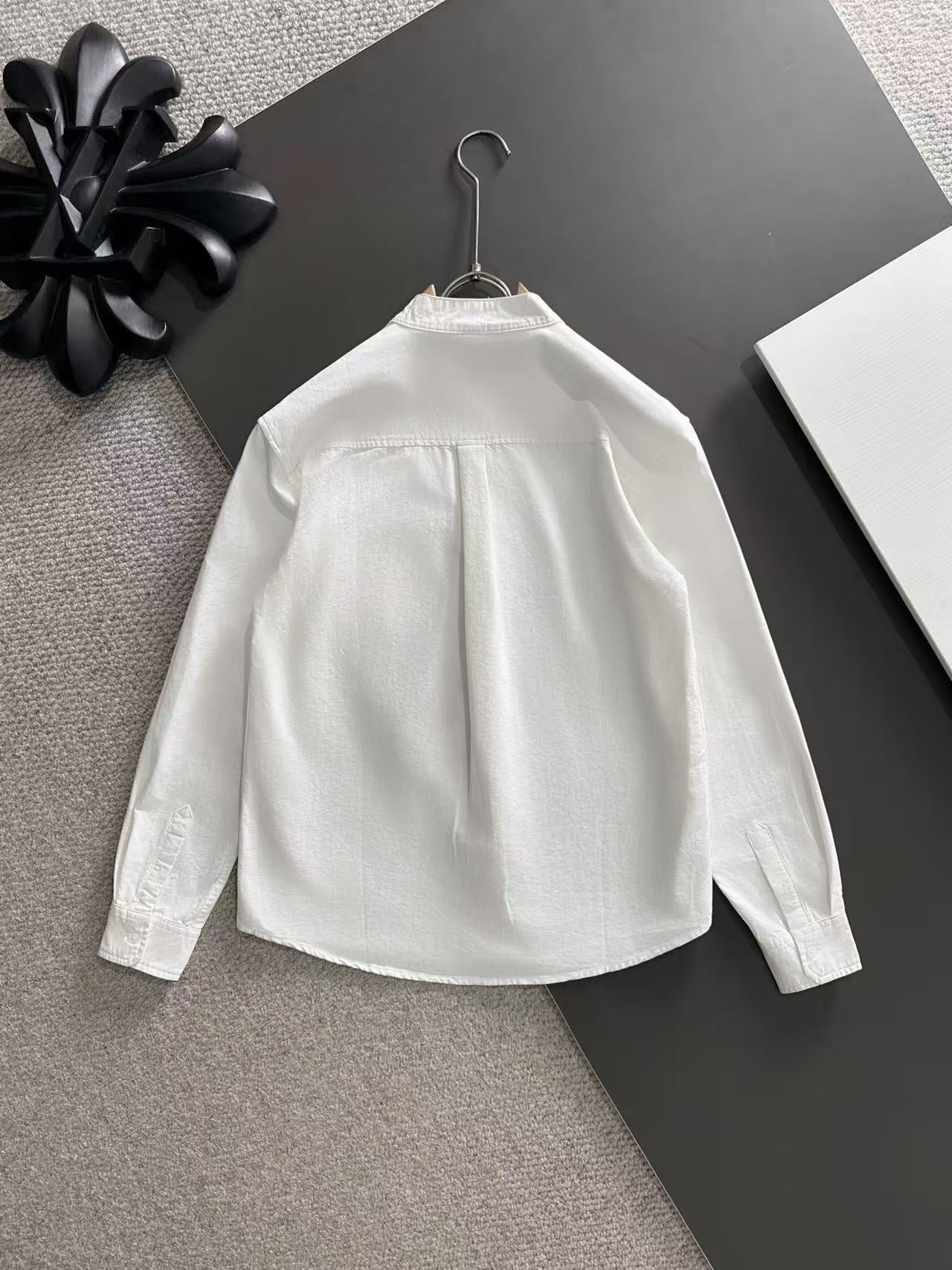 250917 New high-quality, simple and elegant long-sleeved shirt