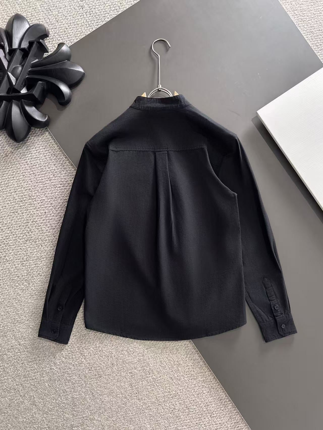 250917 New high-quality, simple and elegant long-sleeved shirt