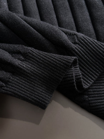 250917 New high-quality wool blend knitted round-neck long-sleeved style