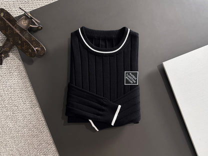 250917 New high-quality wool blend knitted round-neck long-sleeved style