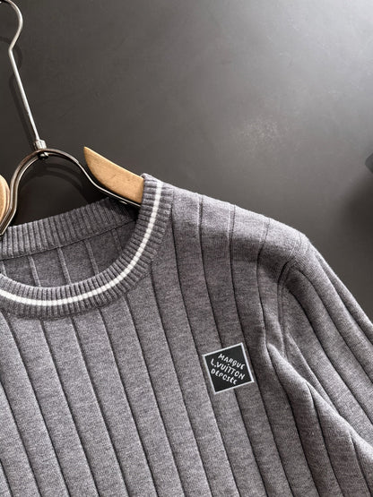 250917 New high-quality wool blend knitted round-neck long-sleeved style