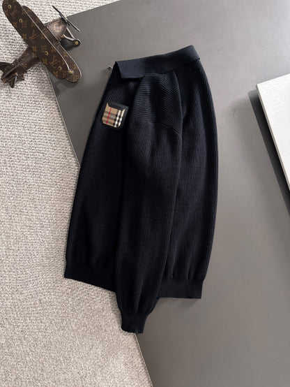 250917 New high-quality wool blend knitted round-neck long-sleeved style