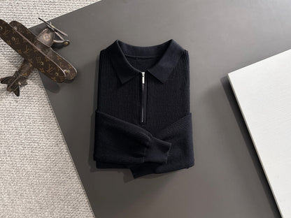 250917 New high-quality wool blend knitted round-neck long-sleeved style