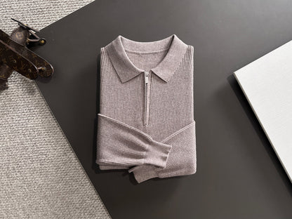 250917 New high-quality wool blend knitted round-neck long-sleeved style