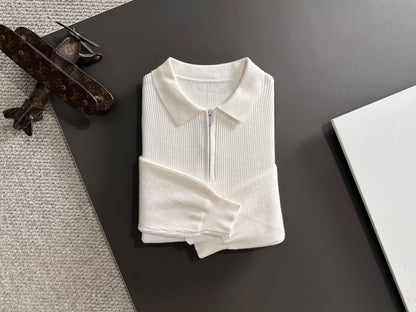 250917 New high-quality wool blend knitted round-neck long-sleeved style
