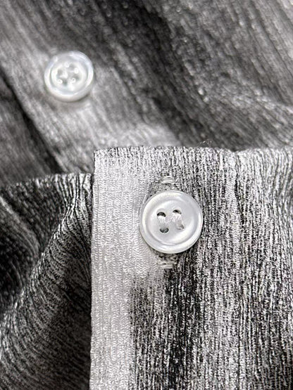 250917 New high-quality, thin, button-down, fashionable tie-dyed long-sleeved shirt