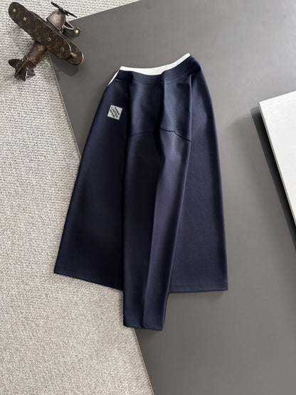 250917 New high-quality, color-blocking round-neck long-sleeved style