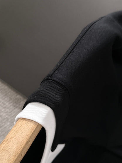 250917 New high-quality, color-blocking round-neck long-sleeved style